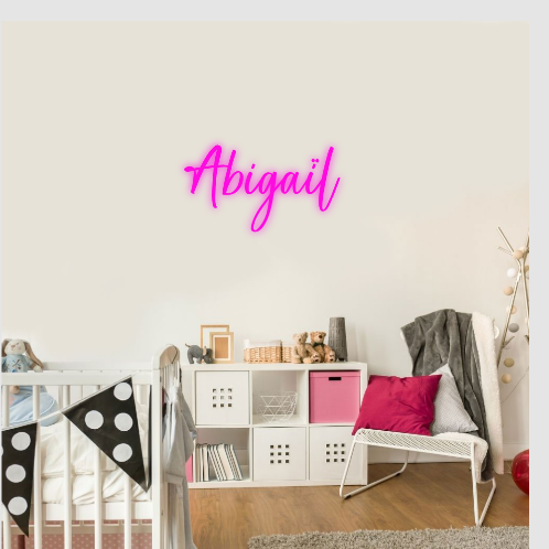 abigail neonbord neon naam tekst neon sign