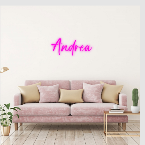 Andrea neon lamp neon sign tekst naam neonbord