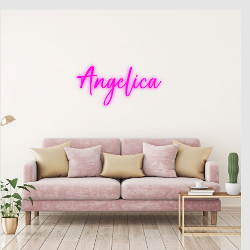 Angelica neon lamp neon sign tekst naam neonbord