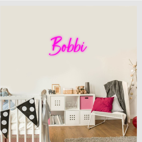 Bobbi naam neon lamp neonbord