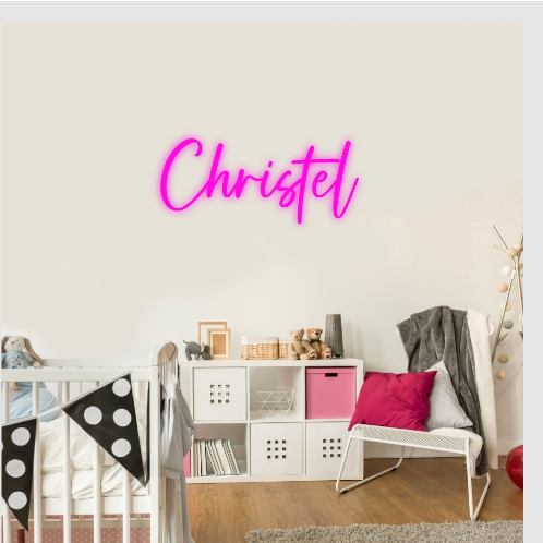 Christel neon lamp naam neonbord