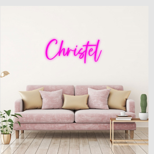 Christel neon lamp naam neonbord